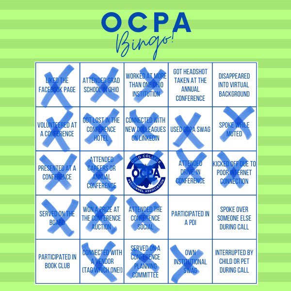 ASokolich's tweet photo. This was fun! Thanks @OCPA_ for the bingo board! Always love seeing my friends at @SuperGamesOH and @OSUSPA at the vendor/grad school fair! https://t.co/UuO3MS0R0n