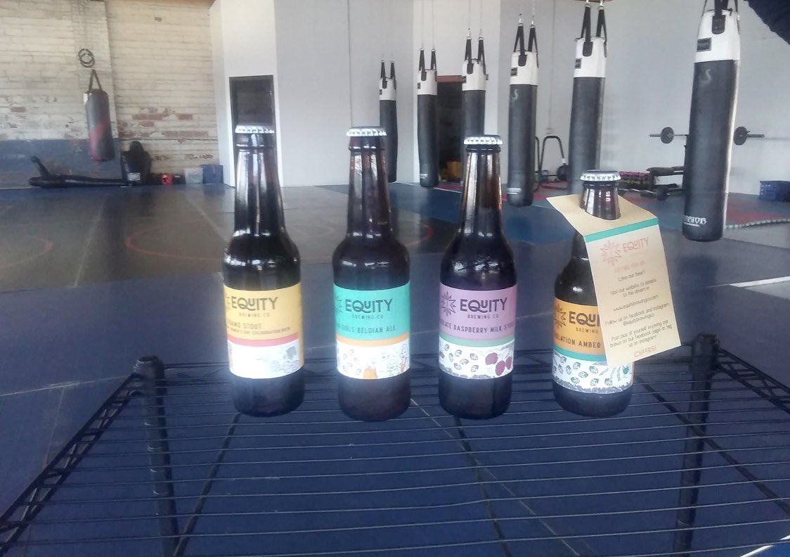 equitybrewingco's tweet photo. Thank you James for enjoying our brew at your new space - The Gym Collective!! ๐๐ป๐ช๐ #liftingyouup #craftbeer #homebrew #oklahomacraftbeer #womeninbeer #workoutbeer #cheers https://t.co/OeP0g0ooCR