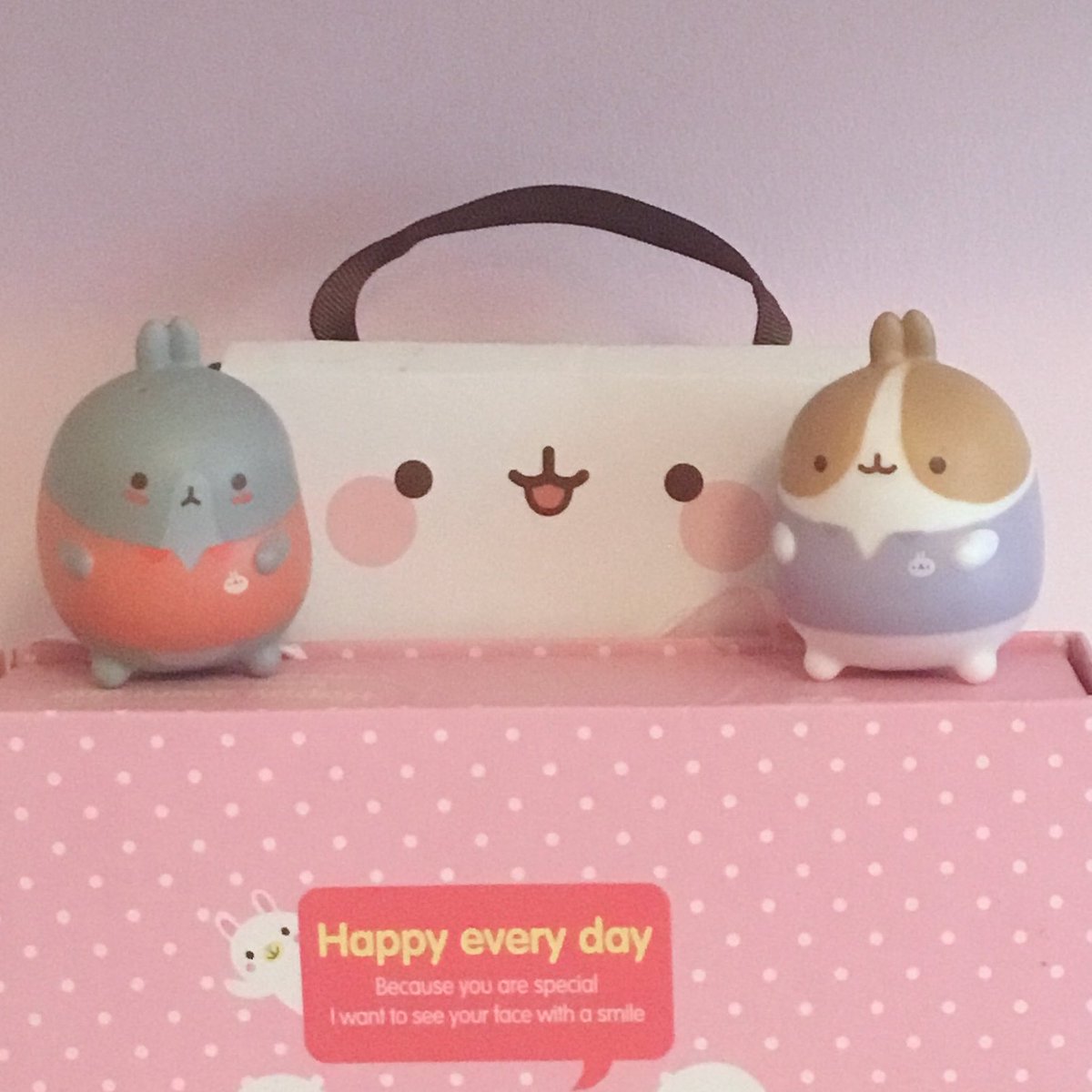 i don’t have any selcas but i hope this is ok instead 
^—^ !! my molang things <3
💭🐰🎶
 #MOASelcaDay