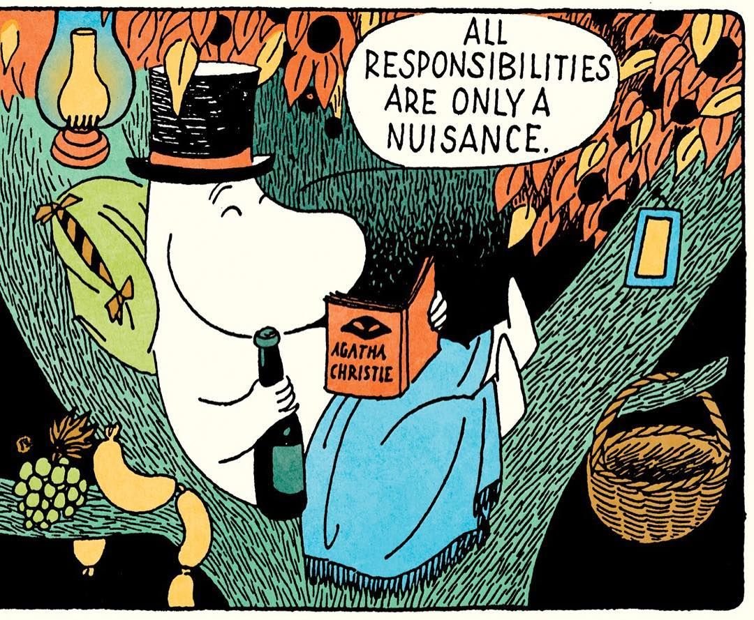 some good moomin comic panels with color - really makes them pop! 