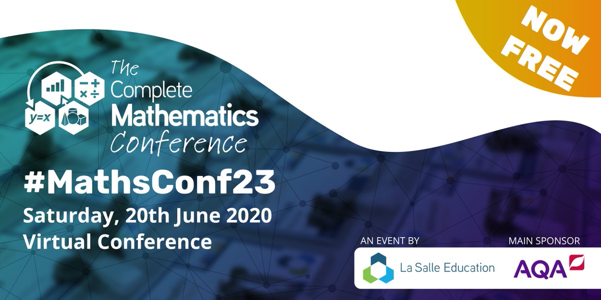 LaSalleEd's tweet photo. #MathsConf23 is now being run virtually!
π This now gives teachers from around the world the opportunity to join us!
If you've never been able to attend one of our #MathsConfs, now is your chance!
Book your free ticket today: https://t.co/FrQ1CBwvCo https://t.co/5v9HKksfLj