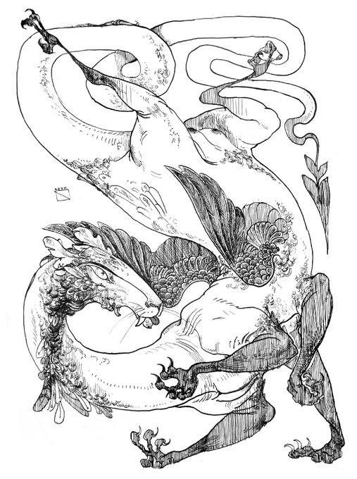 #MohnLeda did Lucille in her magnificent dragon and person shapes for @HikoryDikory ? 