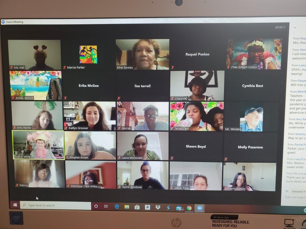 DrGilCol09's tweet photo. @pwespk2 Pelicans celebrated the EOY with a virtual luau! @msparker912 Have a safe and relaxing summer! https://t.co/BfApItDHrm