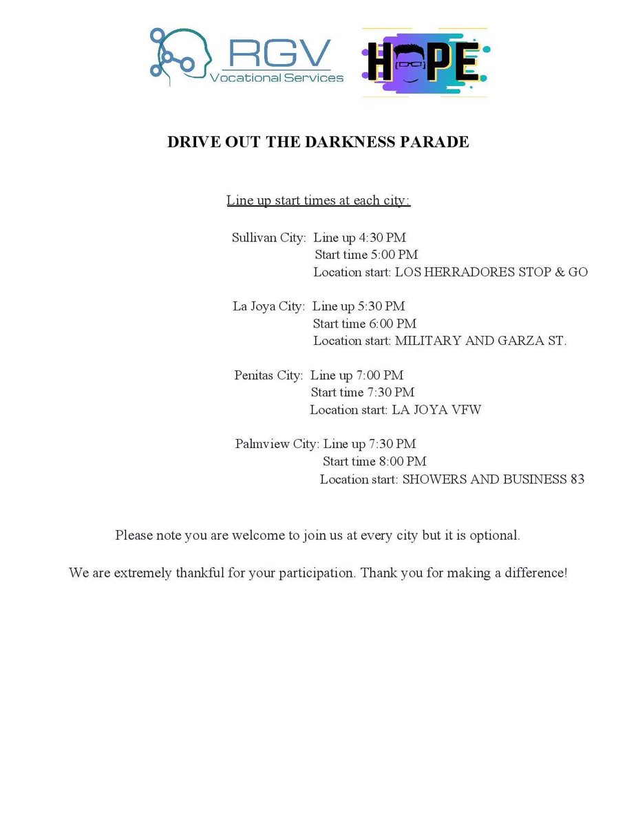 Em3Hope's tweet photo. Parade Day! Here’s Our Start Times and Line up Times. If you aren’t going to the caravan you can watch from outside your house! #EM3 #BeTheChange #SocialDistancing #wecangetthroughthis https://t.co/KFv9rM5v1m