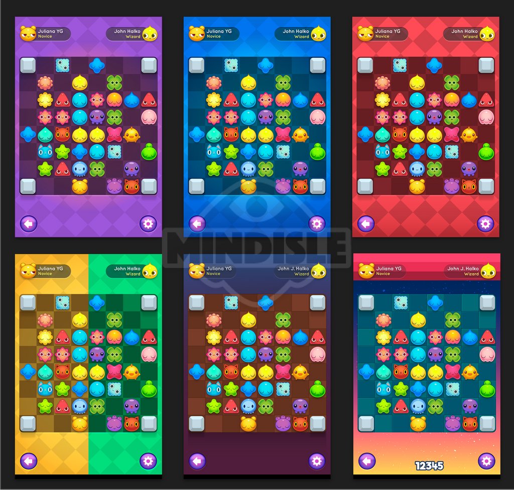 Fourzies have come a long way! These are some of the early versions of the different in game pieces. This one is from 2017 😬I just love to see how far we have come. 💫
Art by <a href="/juancasini/">juancho</a>  ✍️
#wholesome #indiegame