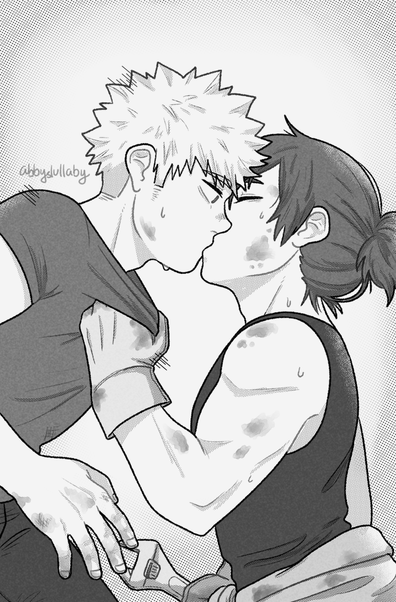 abbyslullaby's tweet photo. and here is my other @krbkascent piece! this one goes along with @3llieb3an 's amazing fic 'detour' that u can read over here! https://t.co/3BjyElVQt5 💕 #kiribaku #bnha #fanart https://t.co/3x8e81988d