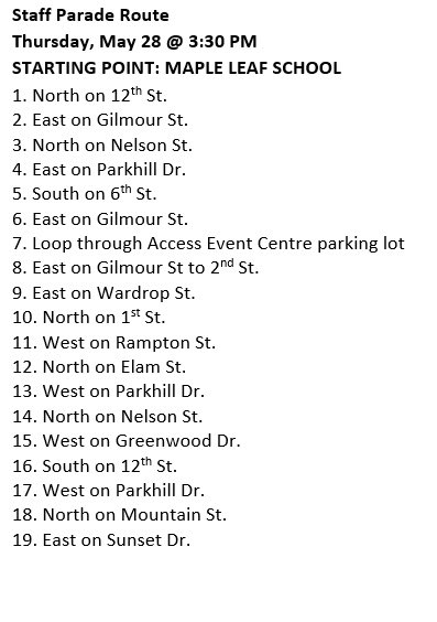 mapleleaf_wsd's tweet photo. Maple Leaf School is having a parade! May 28th starting at 330pm! Check the images for details https://t.co/PY3lV4zISe