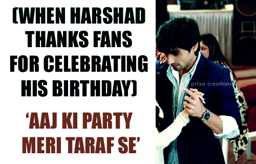  #HarshadChopda  @ChopdaHarshad when Harshad thanks fans for celebrating his birthday...