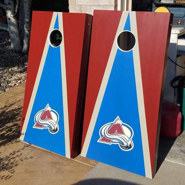 FunFunkyGallery's tweet image. Colorado Avalanche Corn Hole game set, handmade by Colorado Artist and ONLY at the FUN &amp;amp; FUNKY ART GALLERY in beautiful Bailey Colorado just 45 minutes from Denver! #FunFunkyGallery #CornHole #Colorado #MemorialDay #Denver #FathersDay #FathersDayGifts Address 4 River D. Bailey CO