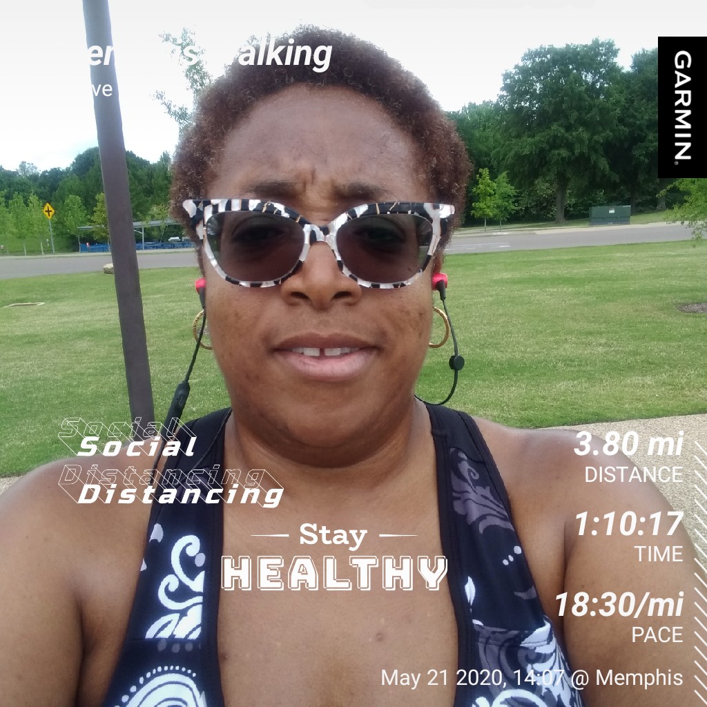 JGlassN2Math's tweet photo. Warm walk today! #garmin #beatyesterday #GetMovingMemphis @MemRiverParks @GirlTrek #flattenthebelly https://t.co/WAq6MYTJVs