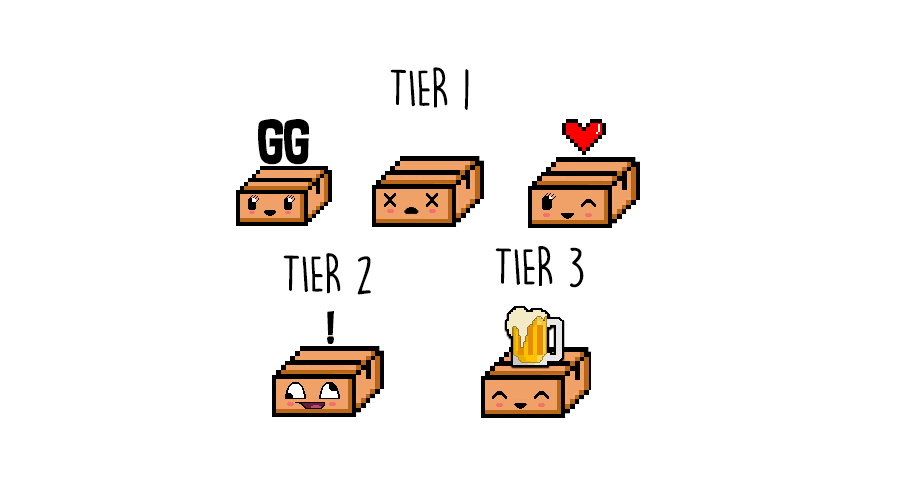 LadyBoxthief's tweet photo. Just submitted two new emotes to fill the now vacant Tier 2 &amp; 3 sub emotes!! I really hope they get approved because I love them both way more than I thought I would. 
(as far as I can tell there's nothing against alcohol related emotes so🤞!) Here's your sneak peek! https://t.co/e8RahFgc8m