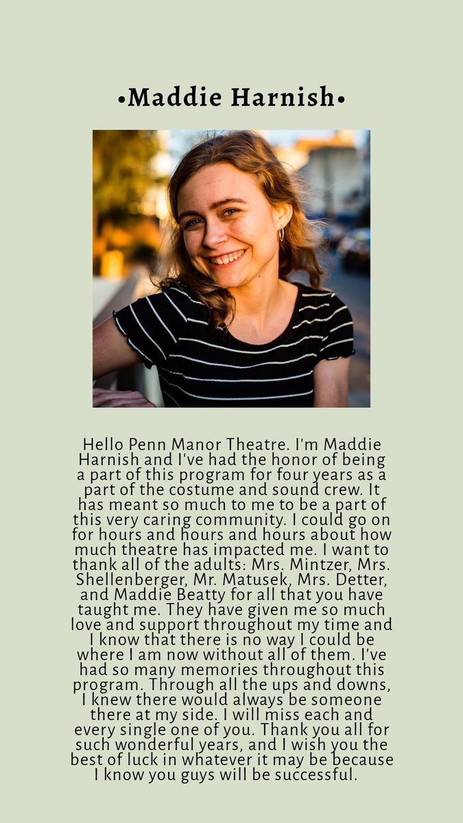 PMTheatre's tweet photo. Maddie Harnish is one of our 2019-2020 Thespian Troupe leaders. We're so proud of you! @pennmanor https://t.co/oG4dLMCn0J