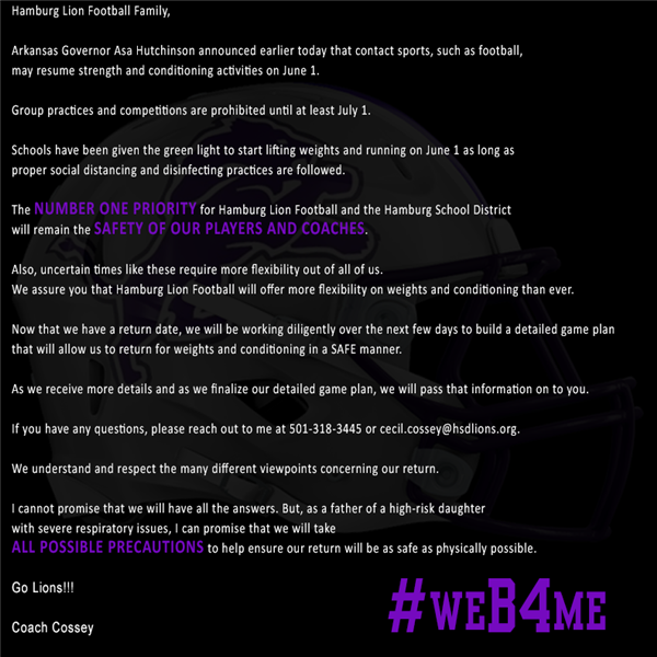 hsdlionsfball's tweet photo. Summer Workouts Announcement for Hamburg Lion Football https://t.co/ZSxaJLpCbK https://t.co/lJBTv70X7T
