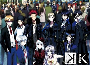 k (also known as k-project)genre: action, super powers, supernaturallength: 12 episodes of each of the 2 seasons, a total of 7 movies and one short specialsynopsis: a dude gets framed for murder and shit hits the fan for almost everyone. v similar to the vibe of durarara