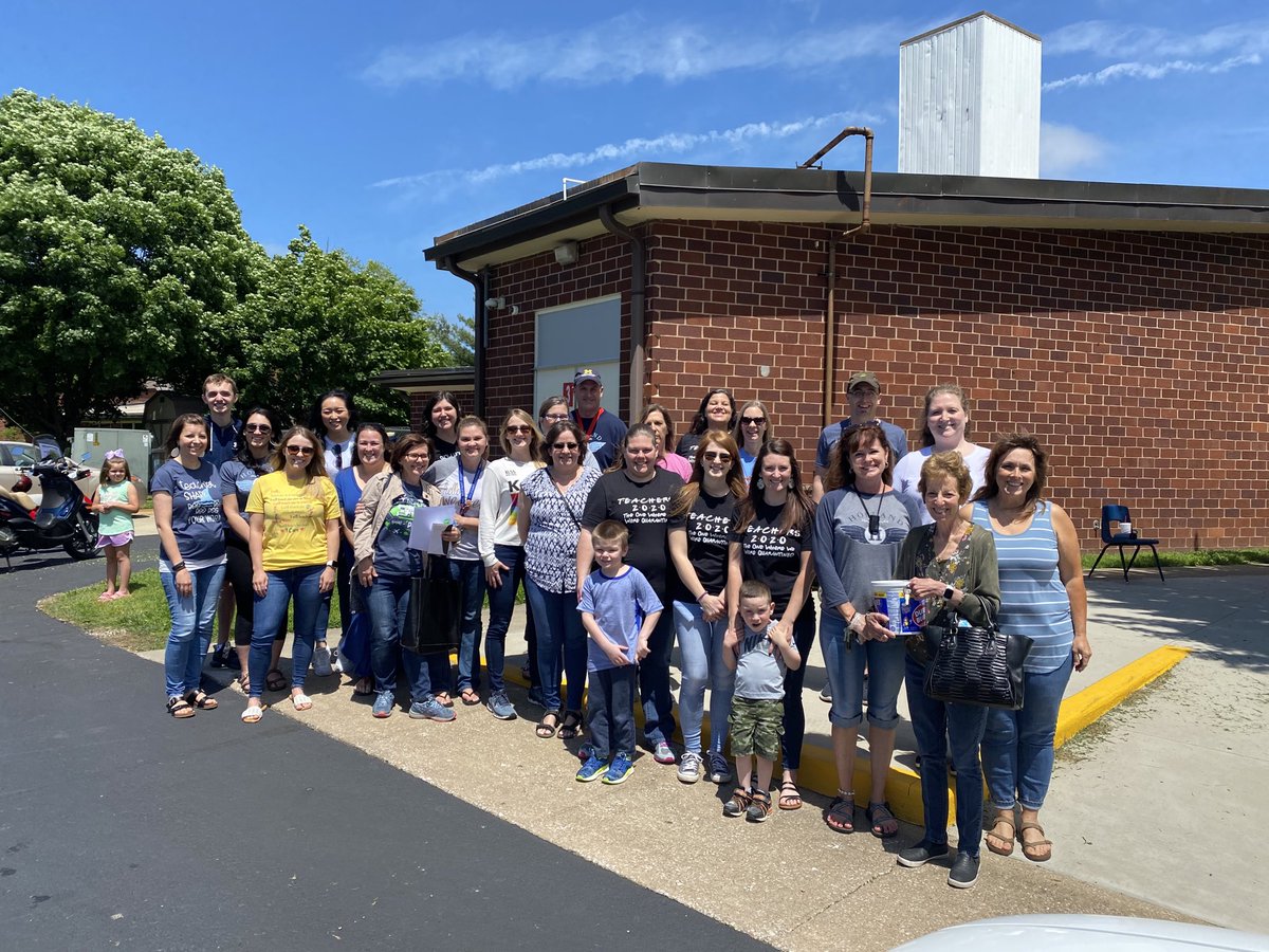 Holland_SPS's tweet photo. Hawk Nation ready for the last day parade through the community.  Such a special and memorable time for all during this most bizarre ending to the school year and my career at SPS. https://t.co/5BqbhLDheP