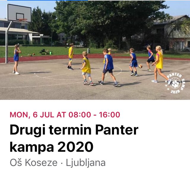 KampPanter's tweet photo. KAKO IZGLEDA PANTERJEV DAN:  
--> 2-3 treningi na dan 
--> 1-2 tekmi na dan
--> ...

🖊Prijave na povezavi: https://t.co/cqzrjZjbkL

#PanterKamp #PoletnoVarstvoOtrok #AktivnePočitnice #otroci #košarka #igranje #zabava #prostičas https://t.co/nYe16LjWqJ