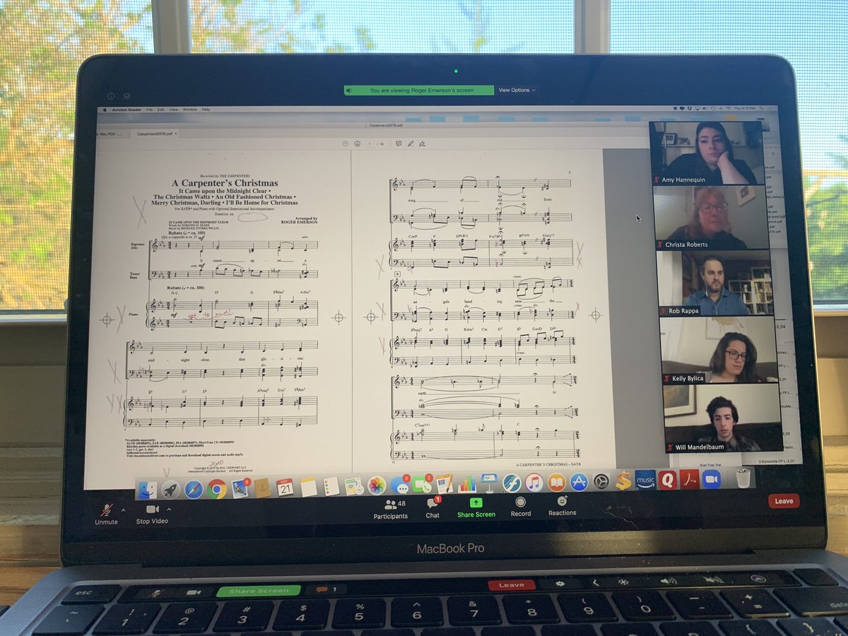 BethelHSChoirs's tweet photo. Even choir teachers still need to sing in choirs too, sometimes! Miss Hannequin and I are currently in a singing reading session with Roger Emerson! @BMS_Music_CT https://t.co/JucE6IOTVm