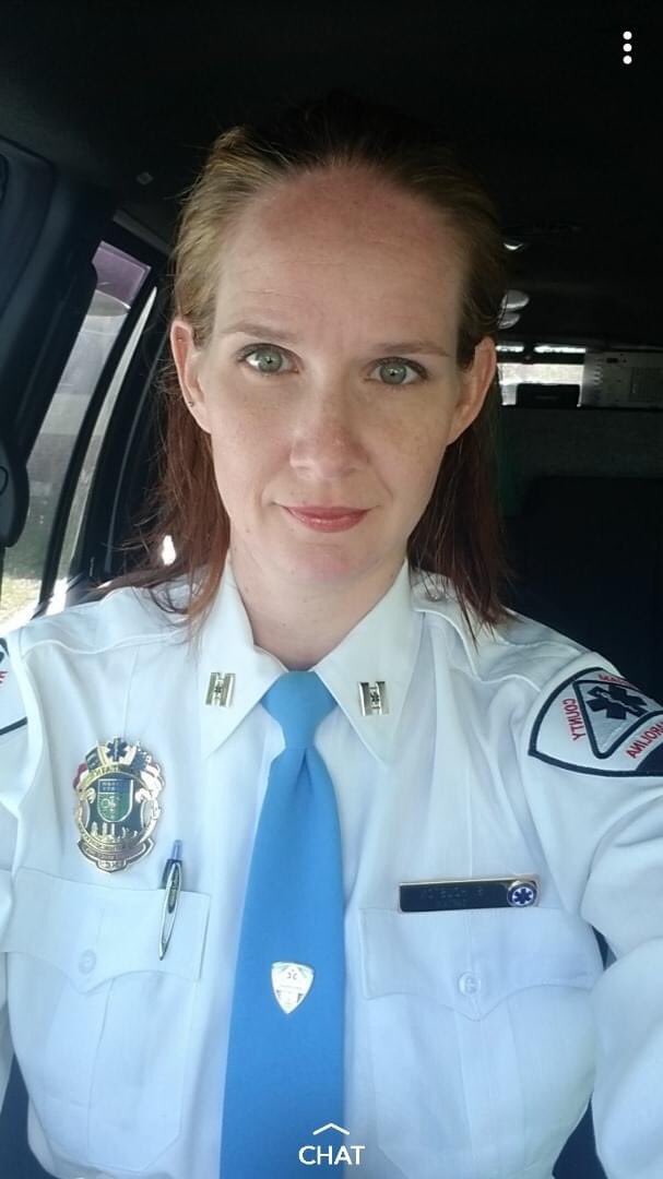 EMSDurham's tweet photo. Our Thursday Afternoon feature is FTEP Coordinator, Captain Sara Houston. Sara has been with DCEMS for 15 years. Sara has been blessed to work in a profession that she loves for over 22 years. Her family, at home and at work, is what makes her  #EMSSTRONG. #EMSWeek https://t.co/zHd3ke7crx