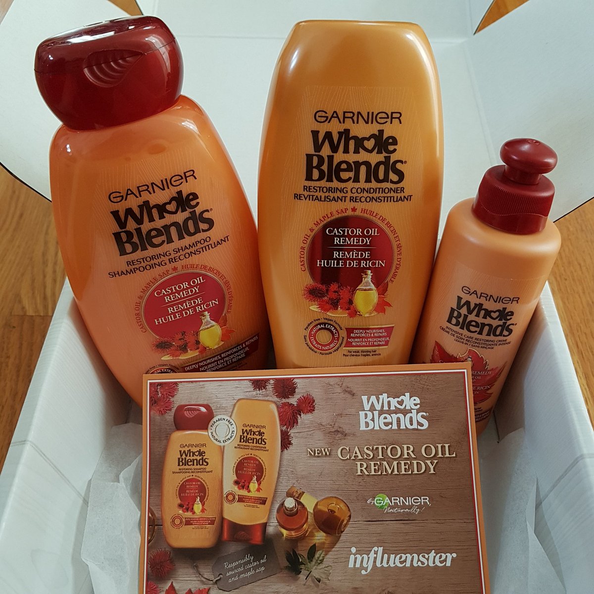 thepolishplay's tweet photo. Just received these new Garnier Whole Blends Caster Oil Remedy products to try out complimentary of influenster. #strongerwithwholeblends #contest #complimentary @garniercan @Influensterca https://t.co/5FrkGCe1qD
