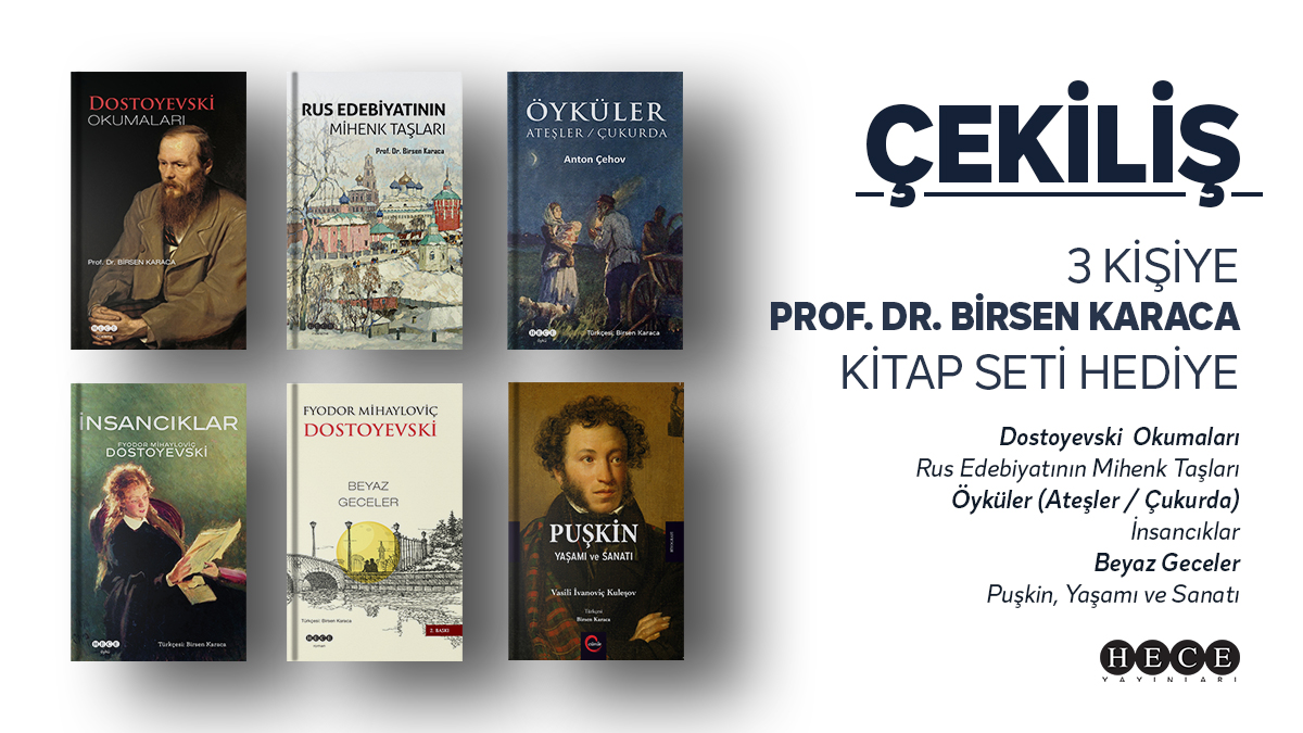 Altı kitaptan oluşan Prof. Dr. Birsen Karaca kitap setini #çekiliş sonucu üç takipçimize hediye ediyoruz.

Katılım Şartları:
📌 <a href="/heceyayinlari/">Hece Yayınları</a> hesabını takip etmek.
📌 Bu gönderiyi RT'lemek

📅  Son katılım: 26 Mayıs, Salı