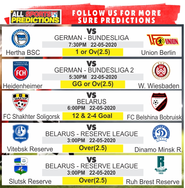 all_predictions's tweet photo. Today Verdict
22nd May 2020
#FridayMotivation
#TGIF
#WatchoutChallenge
#SellOutAnythingWithCN
#Fridaymorning
#FridayThoughts
#FreeBet
#FreeCode
#ASP https://t.co/qilZMDDB22