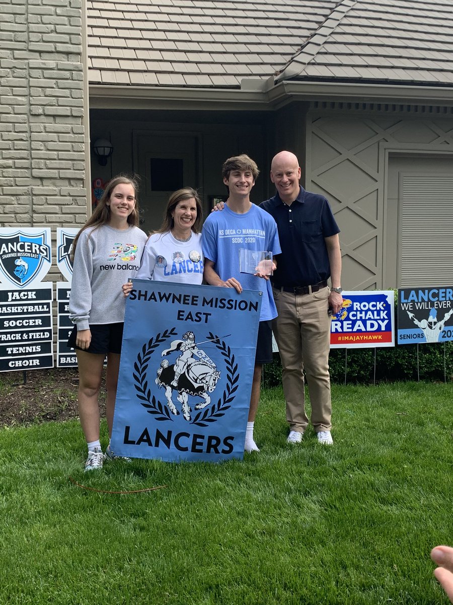 SMEBooster's tweet image. Congratulations Jack Slaughter for receiving the Art Newcomer Scholarship! Good luck next year at KU! #golancers #rockchalk