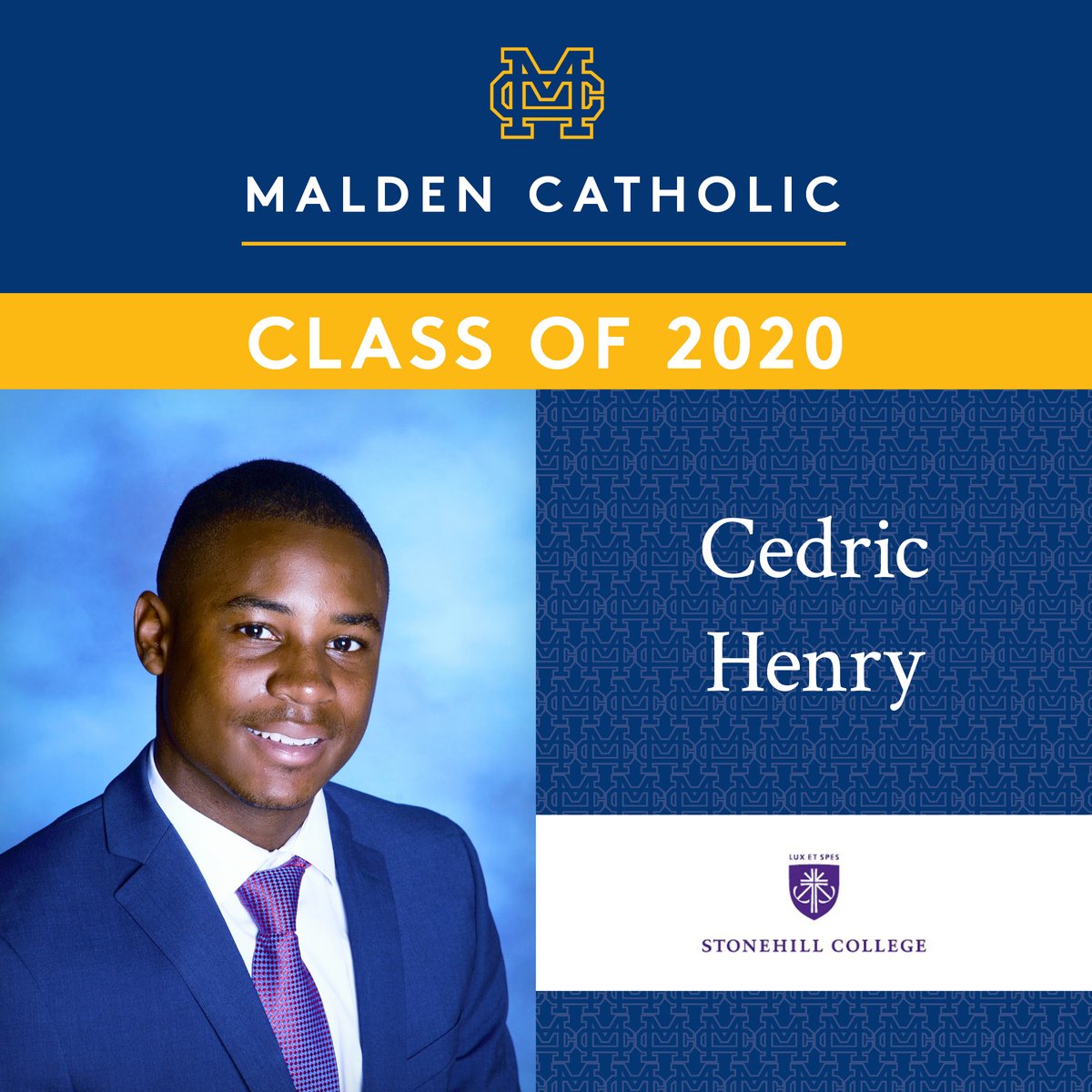 MaldenCatholic's tweet photo. CONGRATULATIONS CLASS OF 2020! Cedric, you are truly inspiring! We wish you every success for your future. #WeAreMC #maldencatholic https://t.co/7U2lc24Gr0