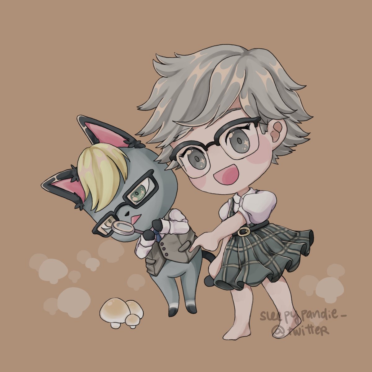 sleepypandie_'s tweet photo. Animal crossing characters commission for @ACNHMoxie ✨ https://t.co/7dC8xgqNY7