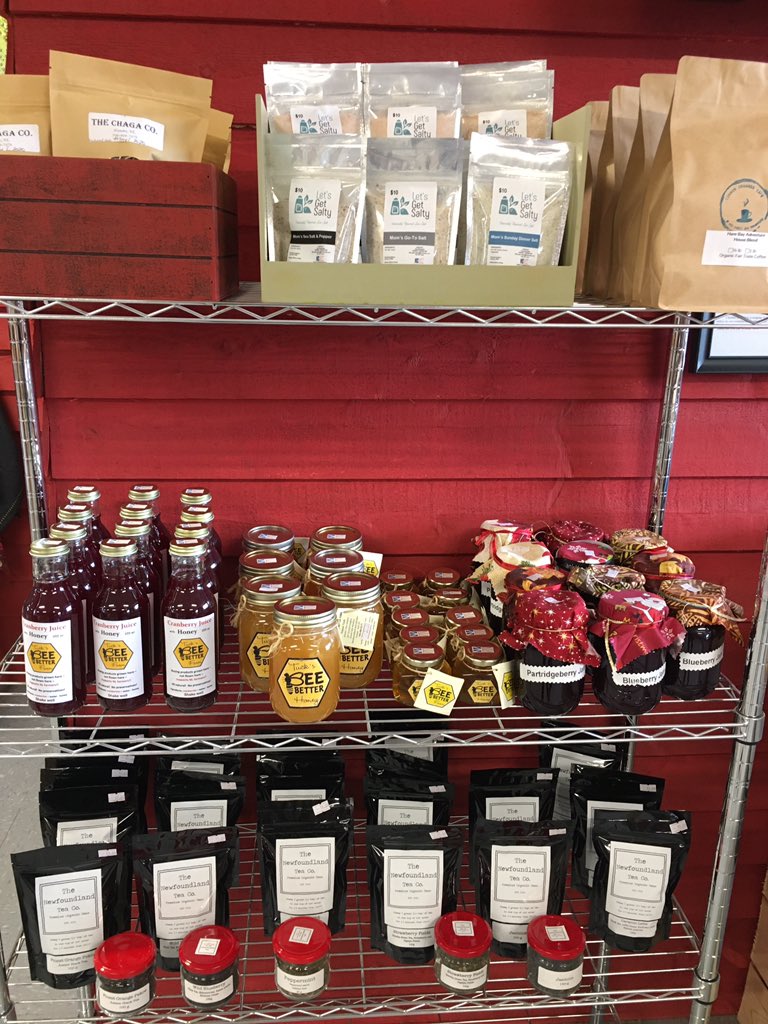 HareBayAdenture's tweet photo. New shelving, new displays, locally produced items!!
#nltea #letsgetsalty #localjam #chaga #supportlocal #partnerships #WeAreInThisTogether #newfoundland https://t.co/1KSxhieFxH