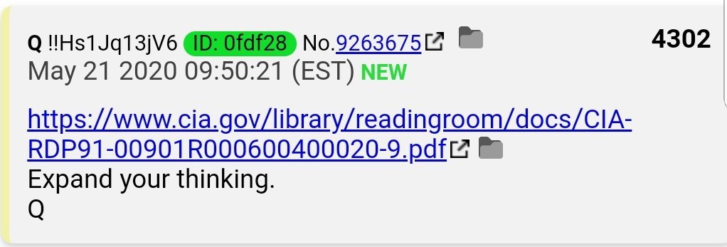 32.  #QAnon Many CIA assets in MSM are in place to obfuscate Brennan's treasonous crimes, including those who were in FBI working with MSM. https://www.cia.gov/library/readingroom/docs/CIA-RDP91-00901R000600400020-9.pdfInfiltration instead of invasion.Expand your thinking. #Q