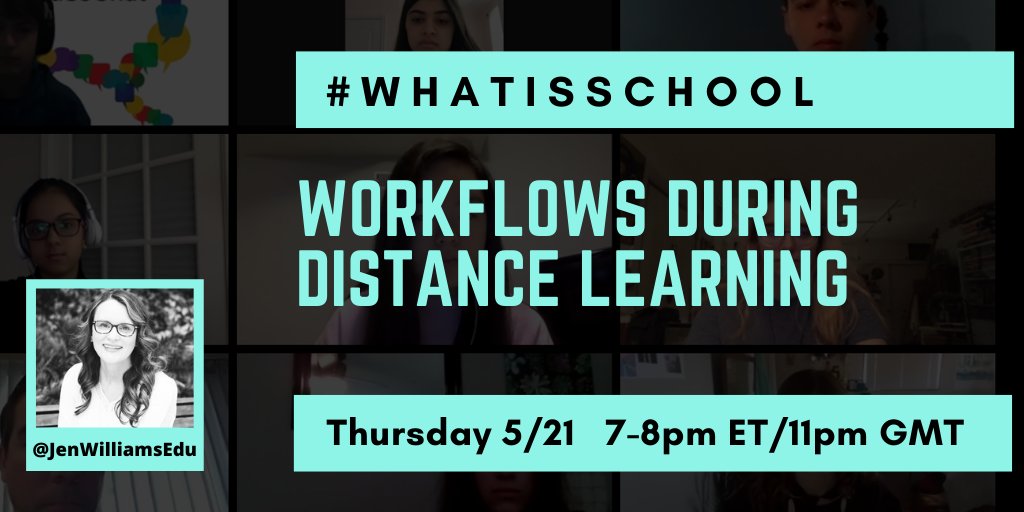 spirrison's tweet photo. Thrilled to learn &amp; share with the #whatisschool community &amp; melodic moderator @JenWilliamsEdu for this spiritually and academically relevant conversation. Workflows in teaching and learning is something we are paying a lot of attention to at #WorkFlowEdu. https://t.co/PQsSYPP9FB https://t.co/HYMTOBjUBr