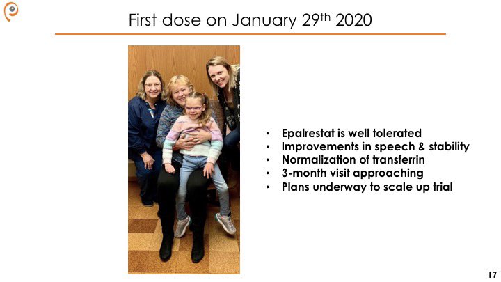 Working arm in arm with  @CarmichaelHolly and her family, we’re now approaching the 4-month mark of epalrestat treatment in our n-of-1 trial.So far, so good! No serious adverse events and positive signals of efficacy.