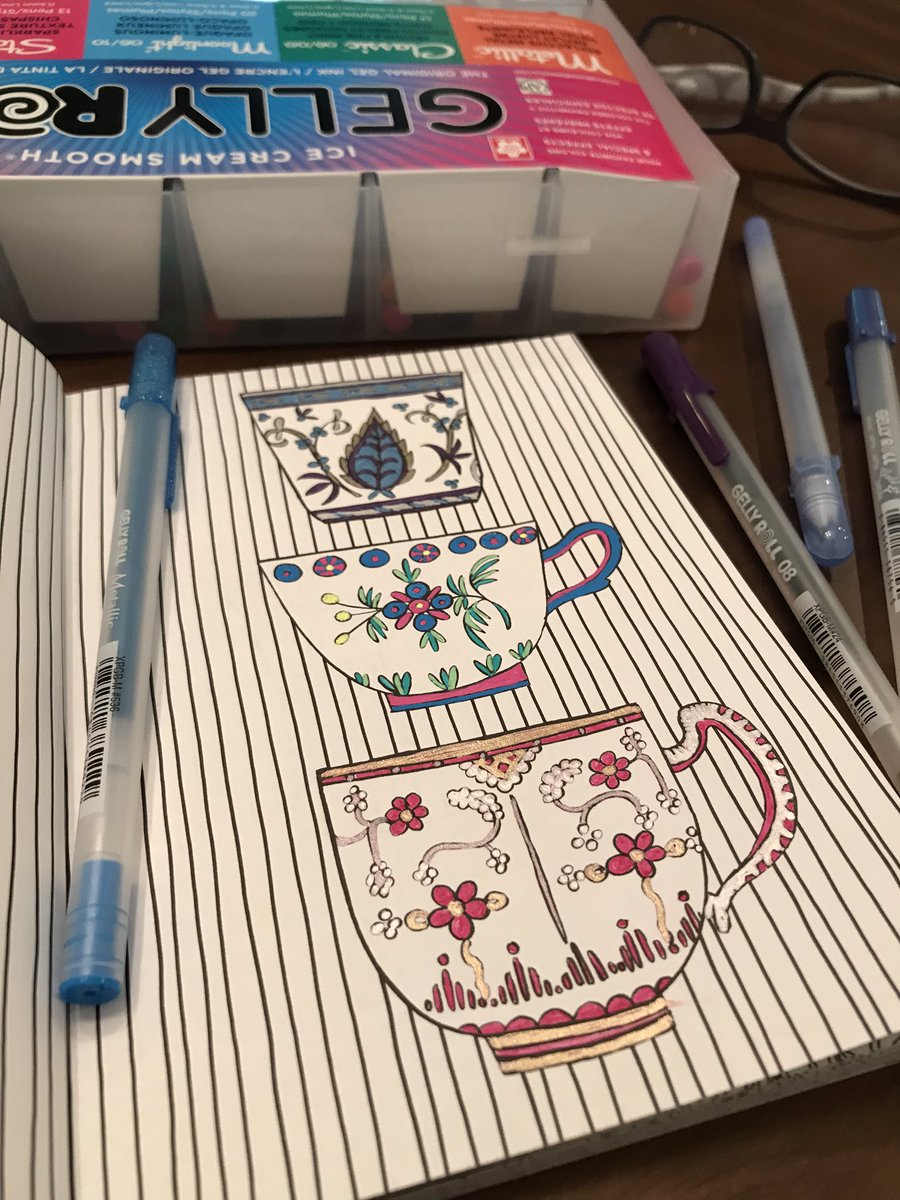Andarko's tweet photo. Therapeutic pandemic coloring. #GellyRollPens #MindfulnessColoringBook #AdultColoring #SelfCare https://t.co/6Gm8B7XrEQ