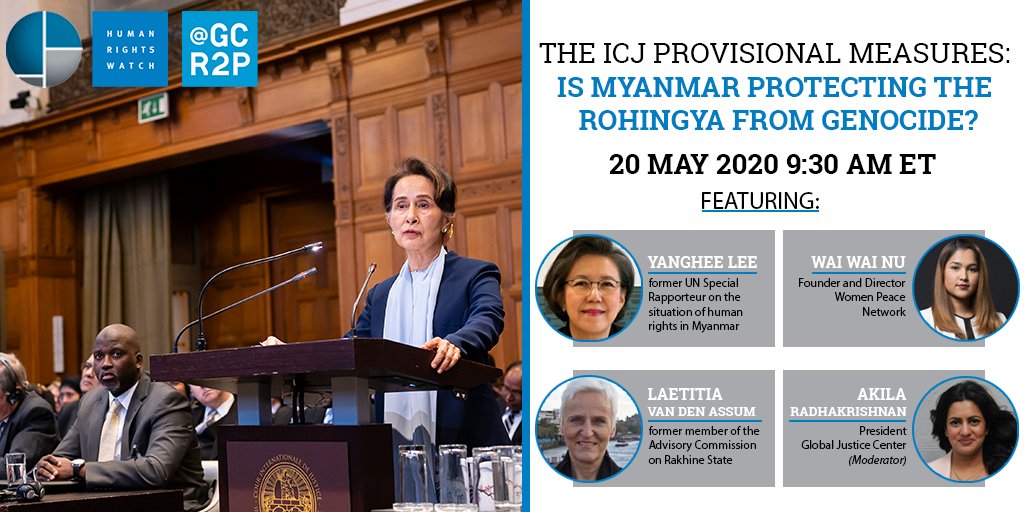 Yesterday we co-hosted a fantastic panel featuring the fierce  @YangheeLeeSKKU,  @lvandenassum and  @waiwainu to share their insights about whether Myanmar is doing enough to protect the Rohingya. (No surprise = no). /5