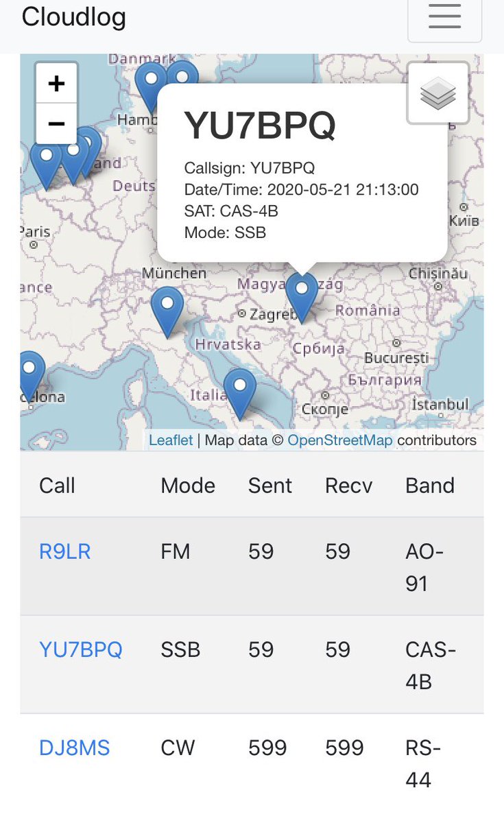 dl6kbg's tweet photo. Three #Satellites in a row: ⁦@dj8ms⁩ on #RS44 in #CW , #YU7BPQ in #SSB on #CAS4B and my #ODX #R9LR in Tyumen on #AO91. Used the omni setup. https://t.co/Ak7AcHztJX