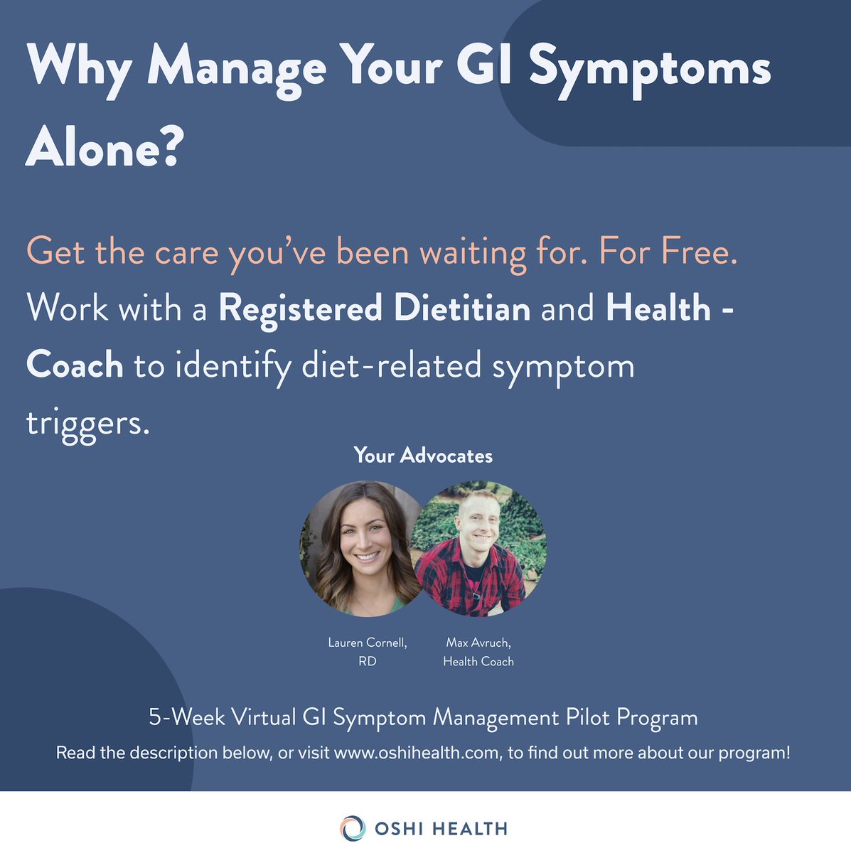 OshiHealth's tweet photo. Weβre now recruiting people living with #IBS, #IBD or #GERD who want free expert support with identifying their unique diet-related symptom triggers. Click to learn more! β‘οΈ https://t.co/KNcejcxnDm β¬
οΈ #GutHealth #DigestiveHealth #AcidReflux #IrritableBowelSyndrome #TeamOshi https://t.co/rNhzkFCj2r