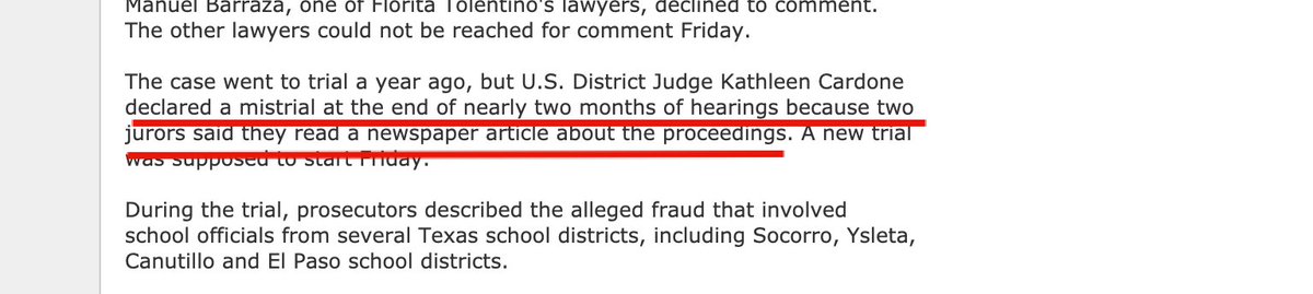 Another lie!  Her parents didn't get a mistrial cause the jury could not come up with a verdict after deliberation. The jury was dismissed prior to deliberation.