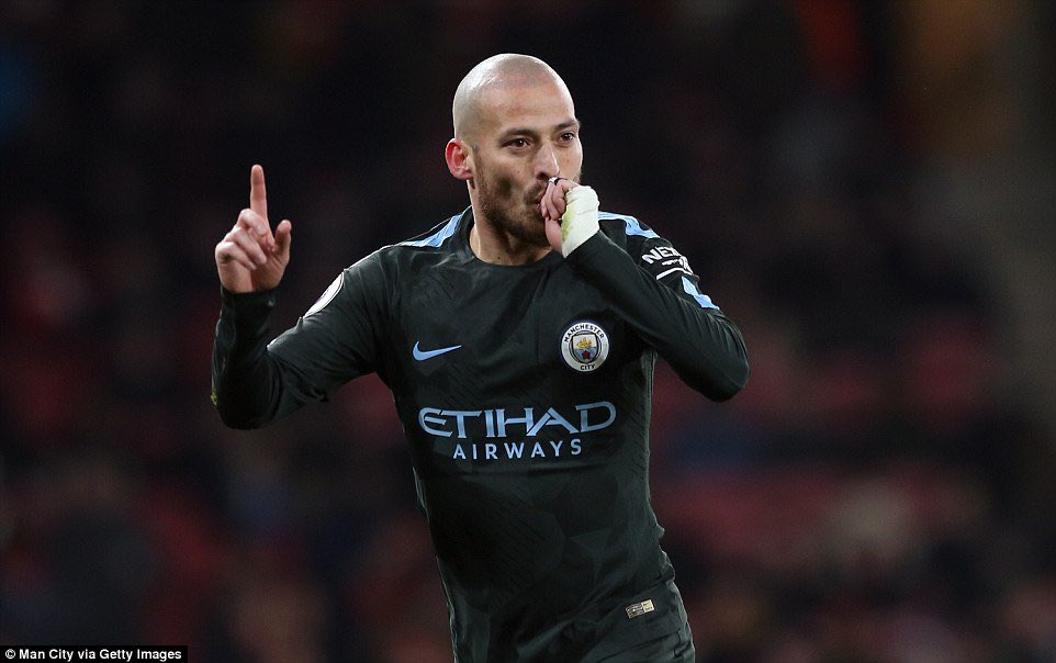 TheMCFCView_'s tweet photo. THURSDAY 01 MARCH 2018

Arsenal 0-3 Manchester City

Bernardo Silva 15’ ⚽️
David Silva 28’ ⚽️
Leroy Sané 33’ ⚽️

City run riot away to Arsenal just 6 days after defeating them in the Carabao Cup Final (0-3). https://t.co/cZjmjifIsO