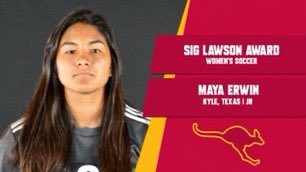AC_WSoccer's tweet photo. 🦘 AC Women’s Soccer 2020 Sig Lawson Award Winners #RooNation #WeAreOne @maya_erwin17 #commitmentanddedication #LoudandProud https://t.co/hDw1MCBHin