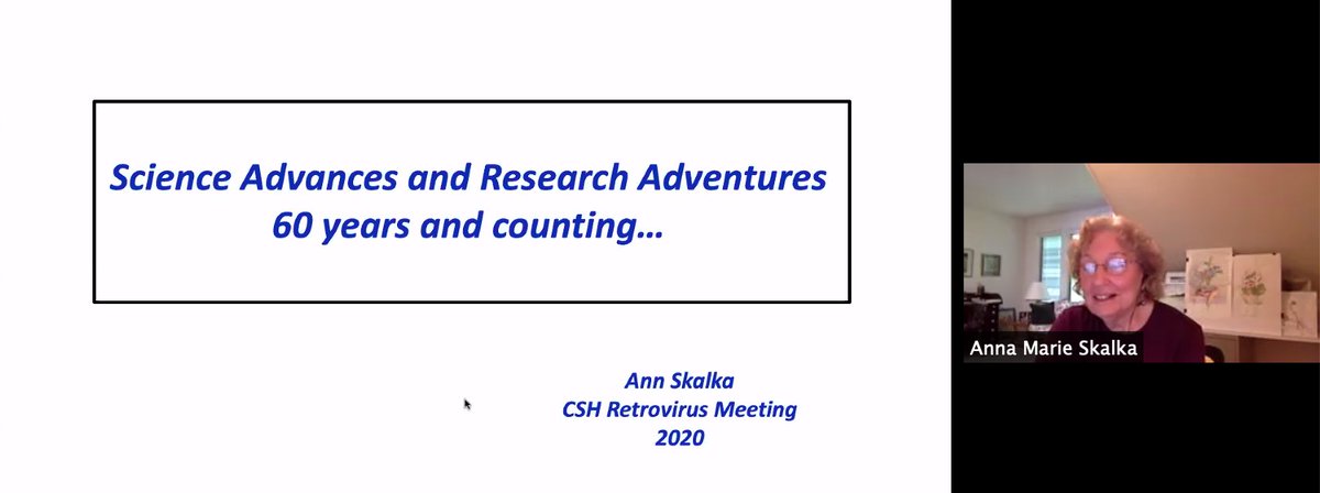 MiriKrupkin's tweet photo. Grand keynote by Anna Maria Skalka to close the #cshlretro! #retroviruses #hiv #integrase #protease #recombination #reversetranscription #RNAviruses. Read more about the #cshlretro in my blog https://t.co/NGdbqTXLpY https://t.co/596ZNIMDro