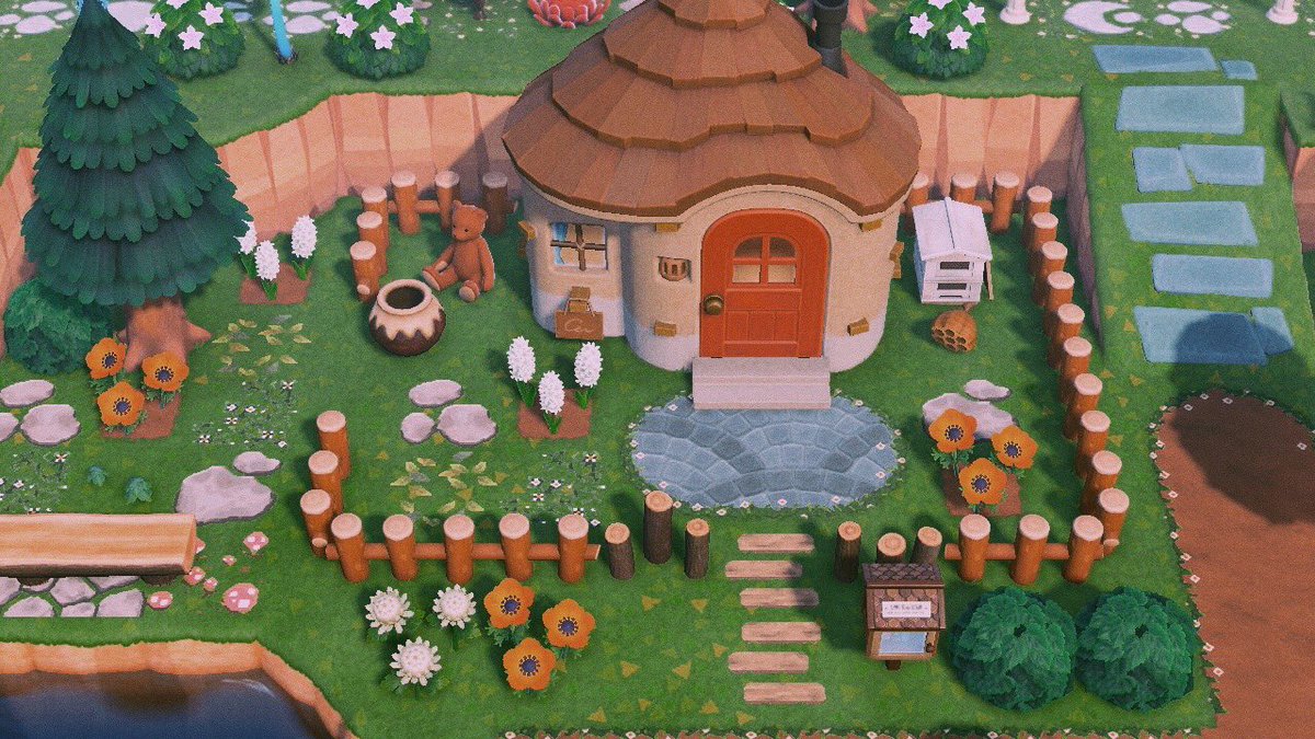 AcnhLetizia's tweet photo. Maple, Molly, Poppy, Sherb and Judy homes 🌿🍂 Work in progress 🌙  #ACNHDesign https://t.co/iBXgQ4vxZM