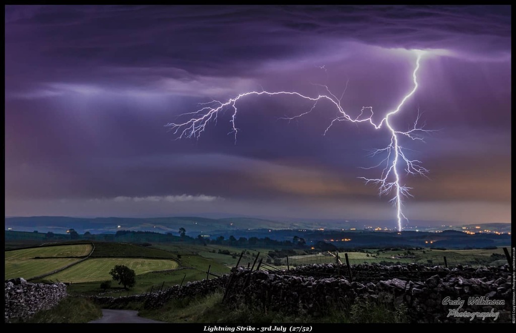 craigdwilkinson's tweet photo. Malham Lightning Strike. An old image from July 2015 #britaininpictures #CanonUK #canonphotography #weather #induropushfurther  #thisisyorkshire https://t.co/QhSgEQl9Ra