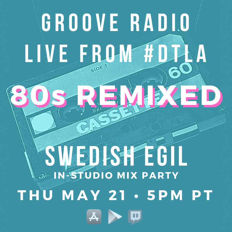 SwedishEgil's tweet photo. I’m #LIVE #NOW 3-6PM PT with #Top5Grooves #ClassicVinyl plus I’ll be IN-THE-MIX with a livestream 80s REMIXED DANCE PARTY at 5PM! #LISTEN on our #GrooveRadio app or #WATCH #CHAT on our website or https://t.co/iJZh8wBIpN! https://t.co/e4M1KuXbKz https://t.co/UW1akRL18m