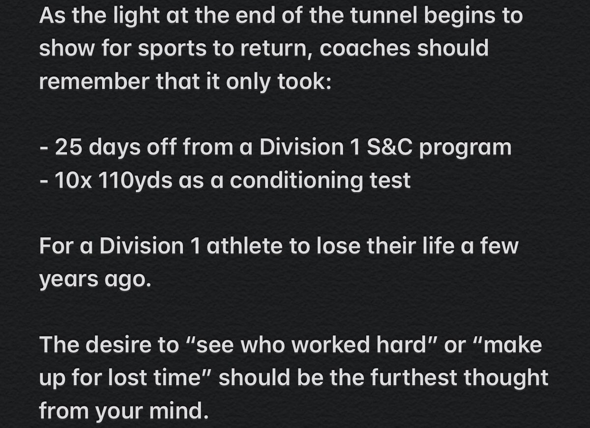 A reminder for coaches...