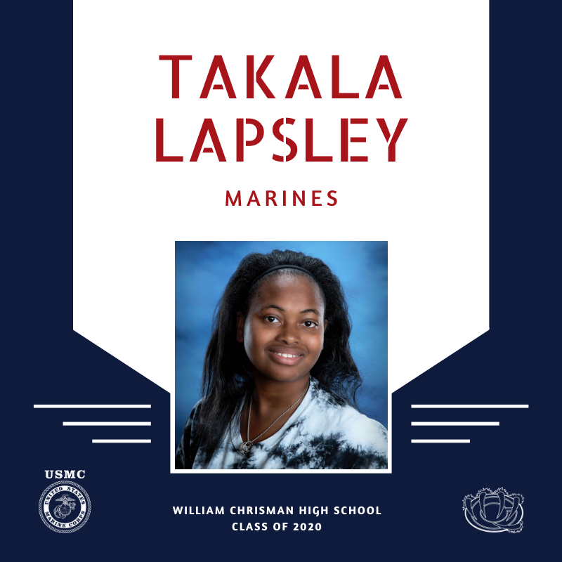 wcbearssports's tweet photo. We would like to honor Takala Lapsley for our afternoon Senior Military Spotlight. Takala will be enlisting in the @USMC.  We wish her all the best and thank her for her commitment to our school and our country. Once a Bear, Always a Bear! https://t.co/EO3ilr3QQb
