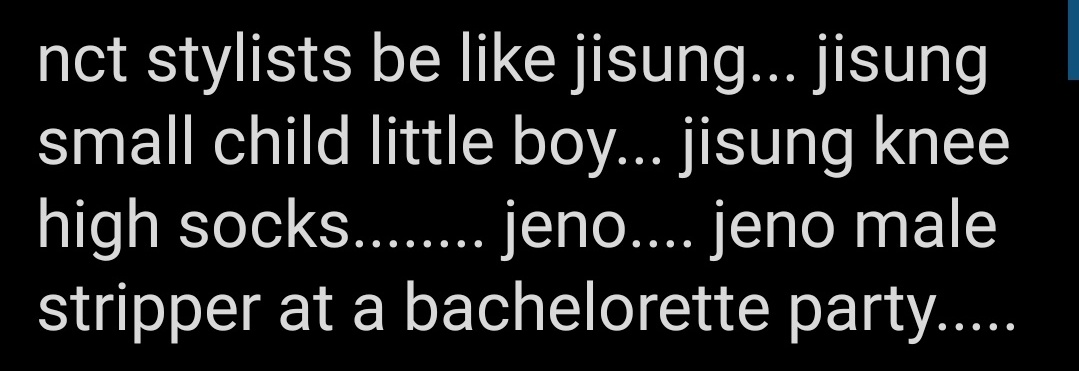 tw// sexualisationwhen jeno showed his abs at the concert,,, maybe fans tried to sexualise it and the others....