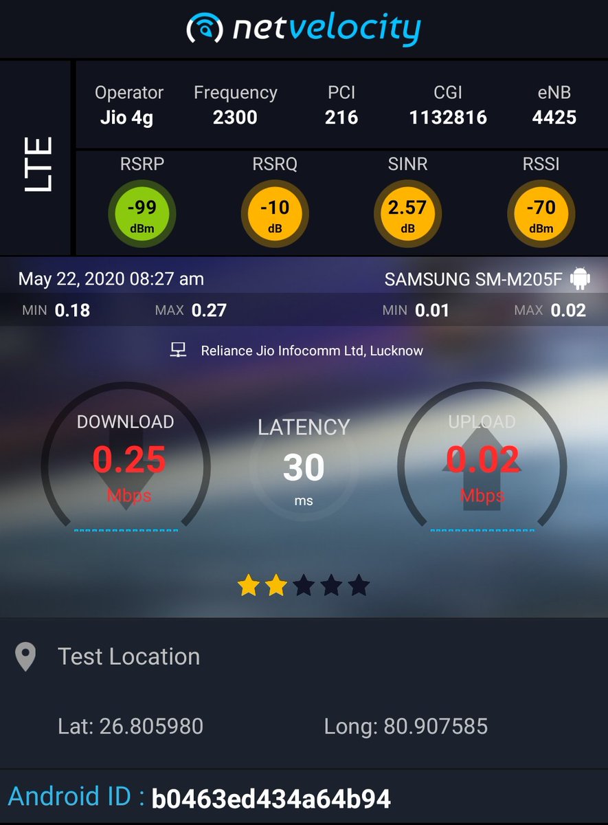 nirmalsri_25's tweet image. @JioCare @reliancejio Unbelievable #Jio_network_speed. #worst_network.
My jio number is 9120011234