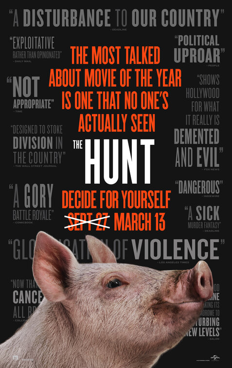 27. THE HUNT (2020) -- Gimana rasanya lagi asyik rebahan tiba-tiba terbangun di lapangan terbuka dengan 11 orang asing lainnya dan dijadikan sebagai umpan berburu untuk olahraga manusia? Baik yang suka bikin jokes/baperan di Twitter juga harus lebih berhati-hati ya sekarang!