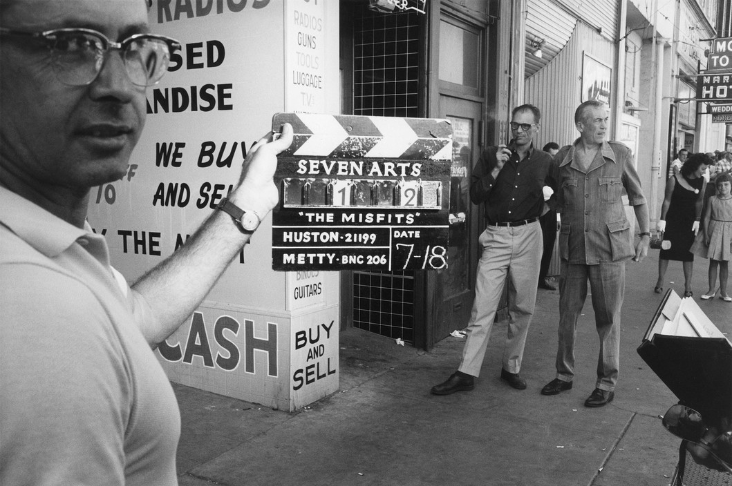 Inge MorathThe first day of shooting for The Misfits in Reno, July 18, 1960. Director John Huston & screenwriter Arthur Miller.