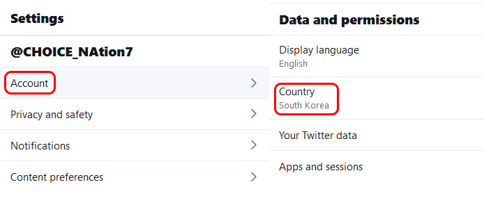 In order to help further focus our trending efforts, we want to ask Choice to change your Twitter locations to South Korea tonight while we are trying to trend the hashtag. You can change this setting under: Settings > Account > Country